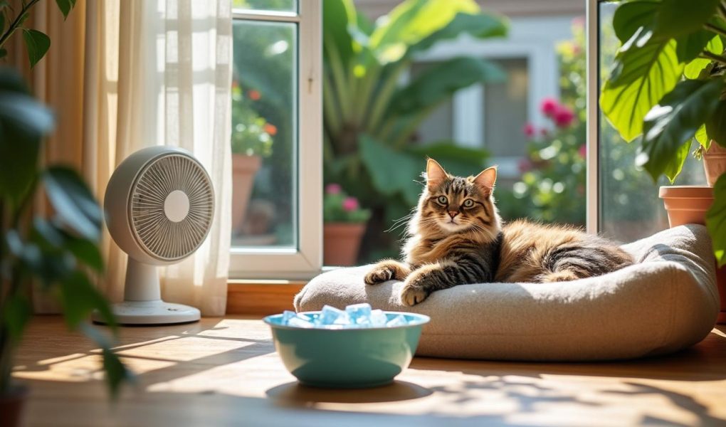 découvrez des astuces pratiques pour maintenir votre chat au frais et en sécurité pendant les vagues de chaleur. apprenez comment créer un environnement frais, surveiller son hydratation et protéger votre compagnon félin des risques liés à la chaleur estivale.