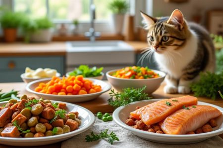 découvrez des recettes simples et équilibrées pour préparer une délicieuse nourriture maison pour votre chat. offrez à votre compagnon félin des repas sains et savoureux, adaptés à ses besoins nutritionnels.