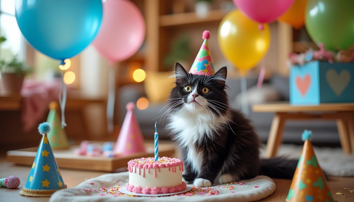 découvrez nos astuces pour organiser une fête d'anniversaire inoubliable pour votre chat ! de la décoration aux jeux en passant par des friandises savoureuses, apprenez à célébrer l'anniversaire de votre compagnon félin comme il se doit.