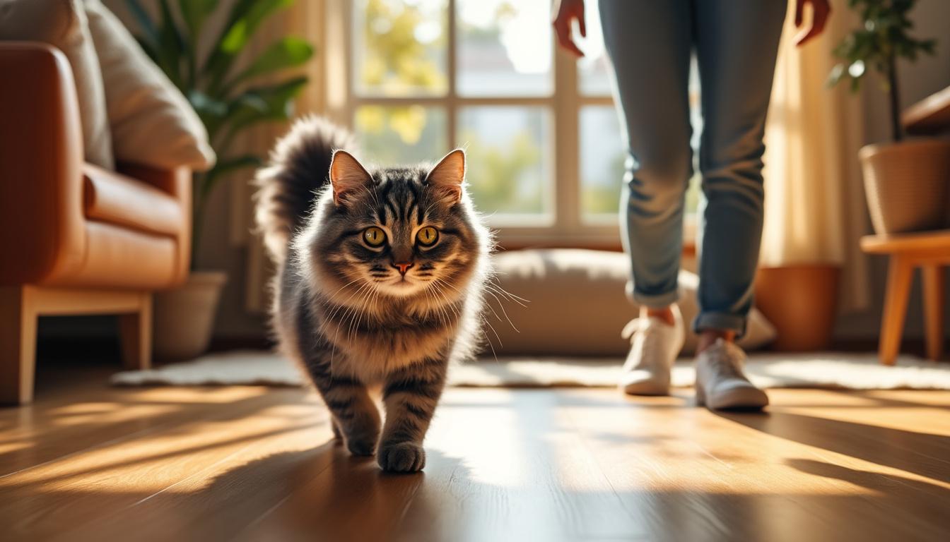découvrez pourquoi votre chat vous suit partout ! comportement naturel, attachement ou curiosité ? nos explications claires vous aident à comprendre ce comportement félin et renforcer votre complicité.