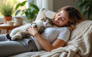découvrez pourquoi les chats aiment dormir sur le dos ou sur votre poitrine, ce que cela révèle sur leur comportement et la relation qu’ils entretiennent avec leurs humains.